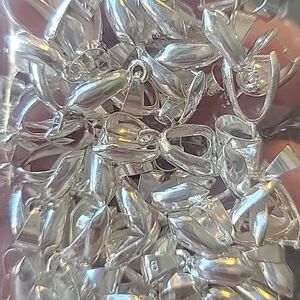 10pcs. Large Pinch Bails .925 Sterling Silver